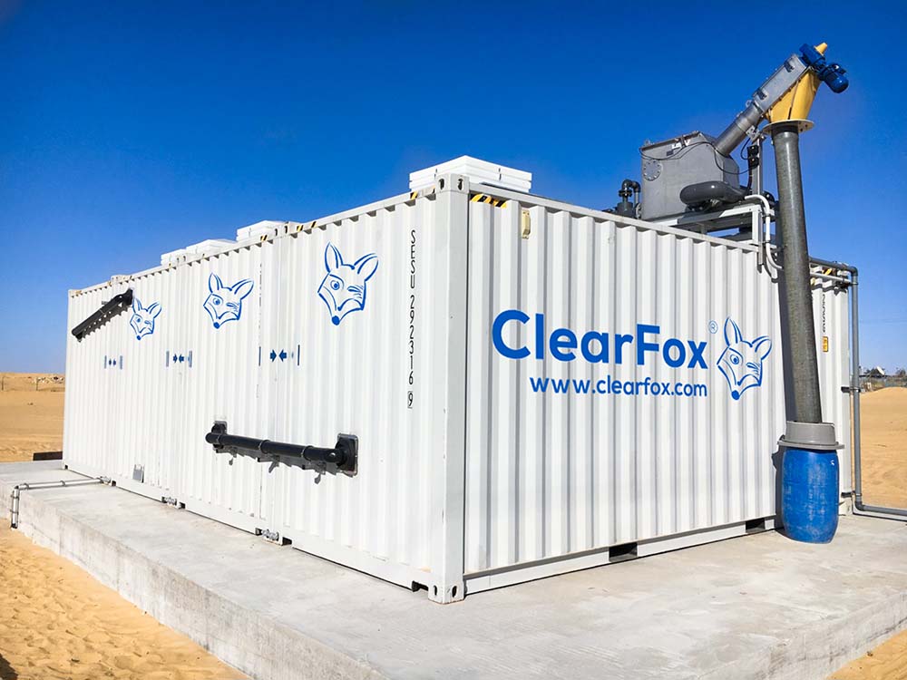 ClearFox wastewater treatment container