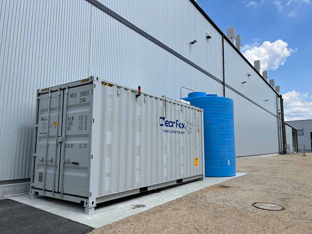 ClearFox containerized wastewater treatment plant