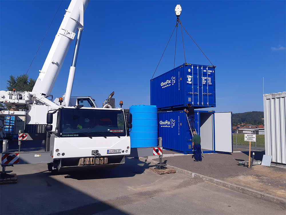 ClearFox containerized wastewater treatment plant